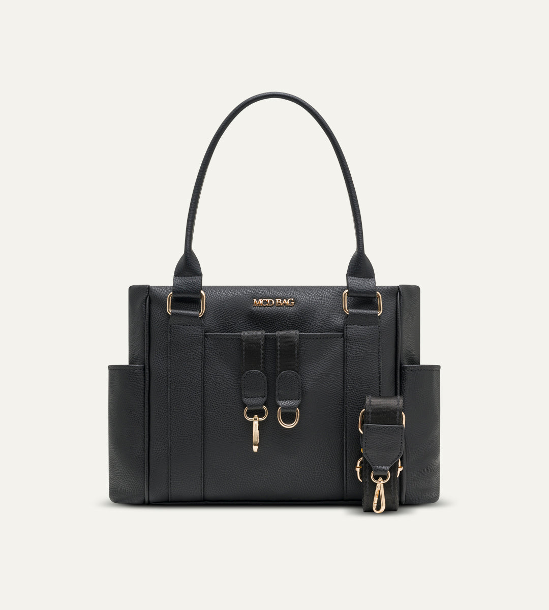 Elena Siyah E. Deri Bebek Çantası