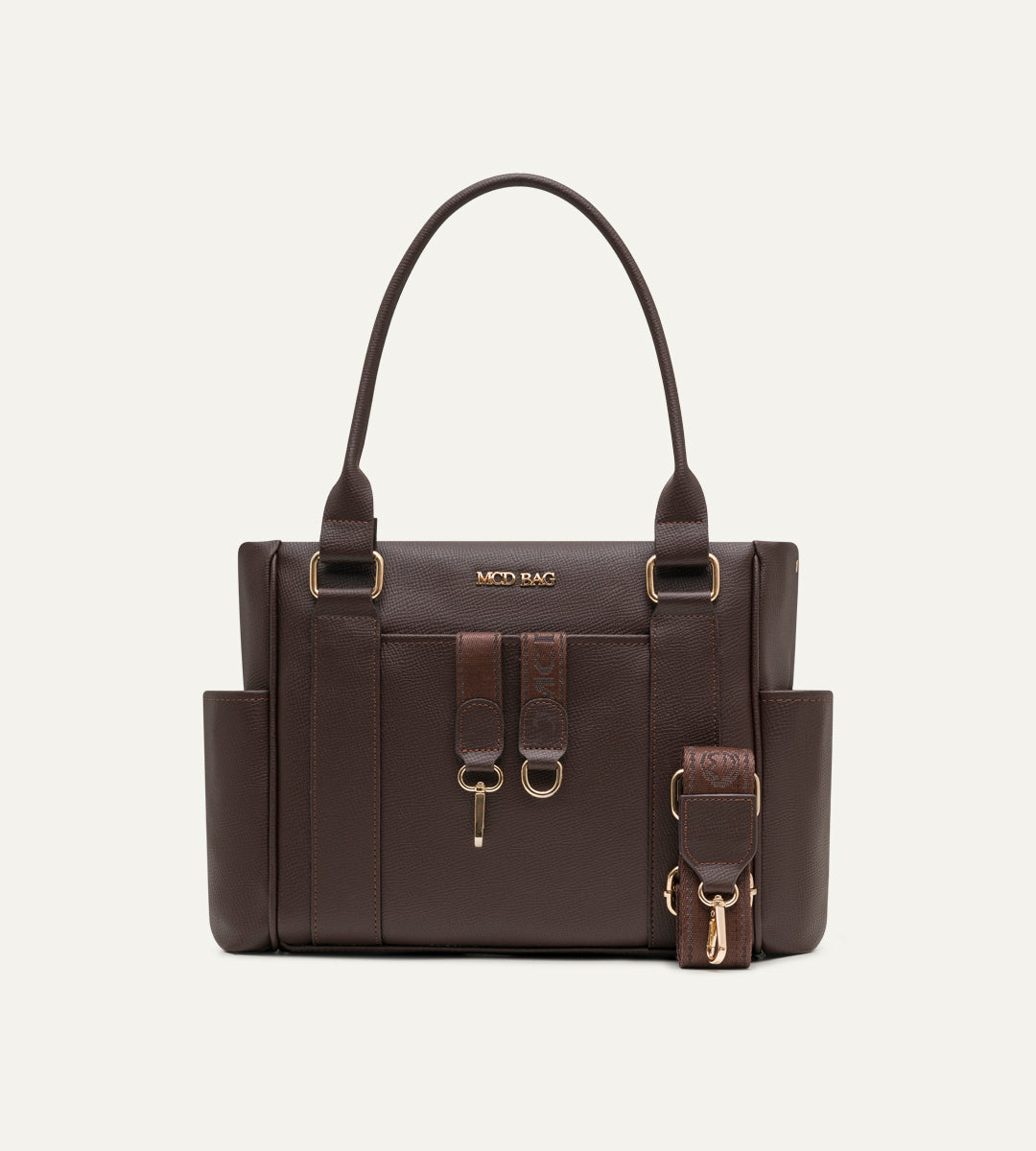 Elena Kahverengi E. Deri Bebek Çantası