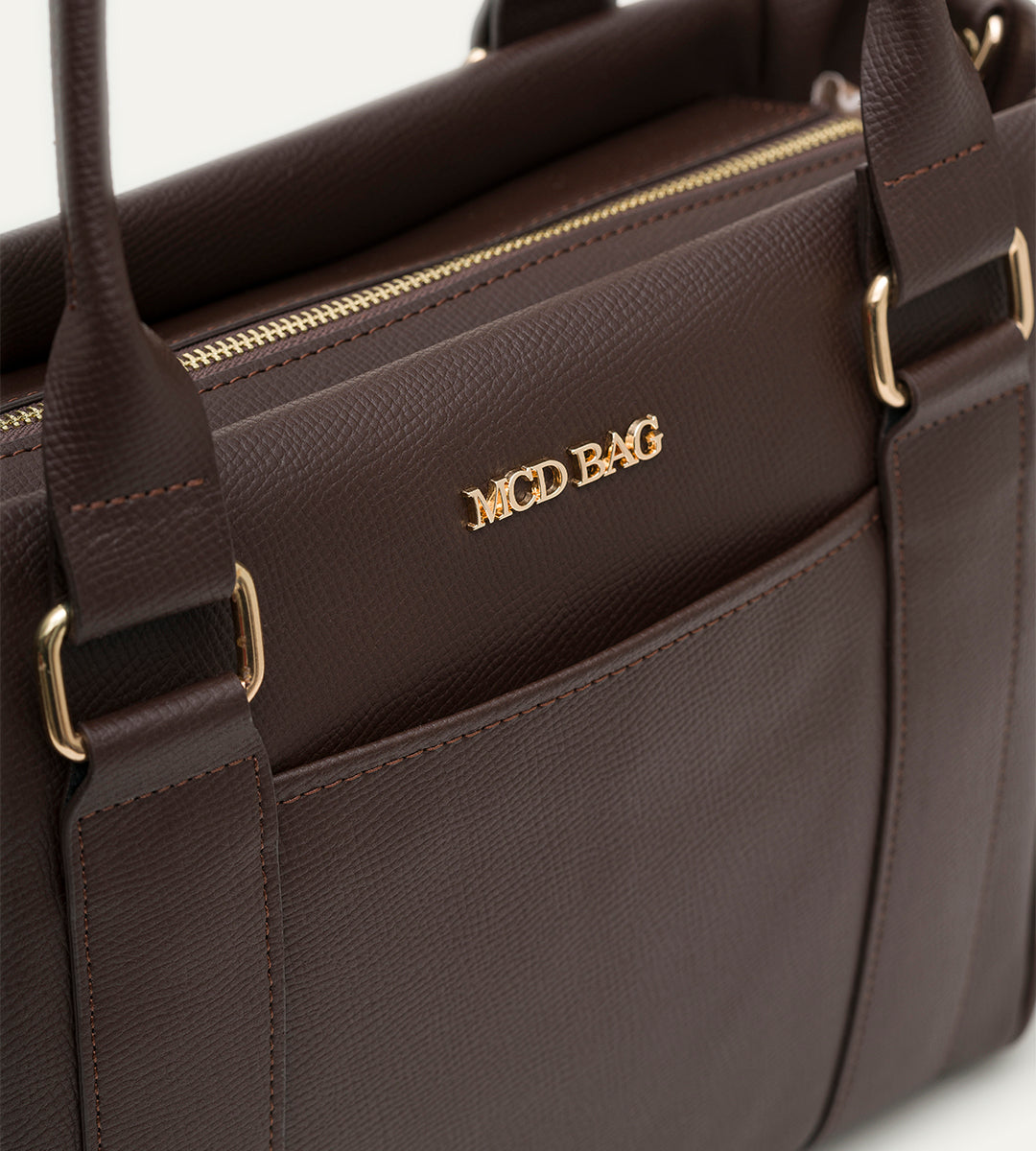 Elena Kahverengi E. Deri Bebek Çantası