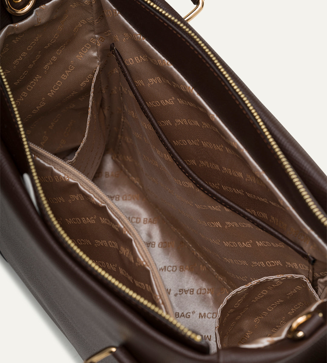 Elena Kahverengi E. Deri Bebek Çantası