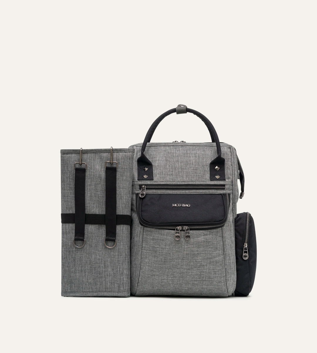 Vista Gri - Siyah Kumaş Bebek Çantası