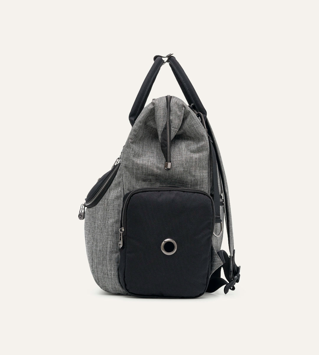 Vista Gri - Siyah Kumaş Bebek Çantası