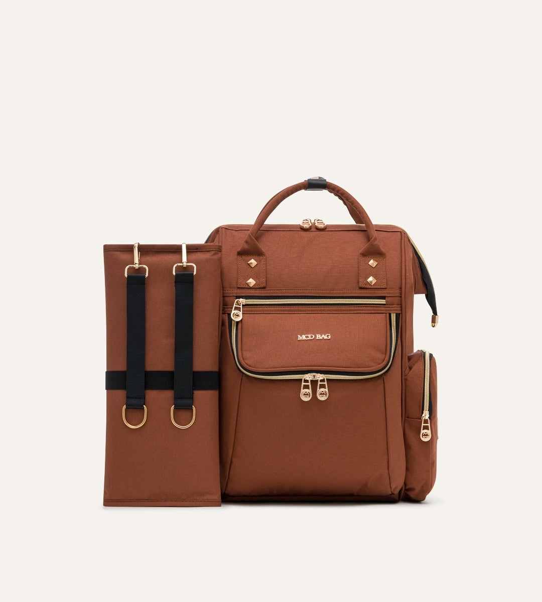 Vista Kahverengi Gold Kumaş Bebek Çantası