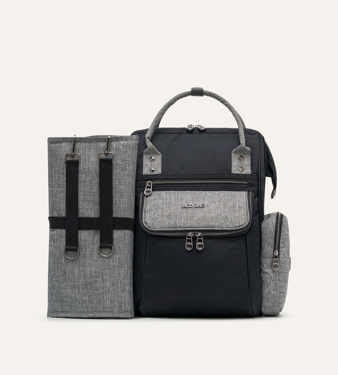 Vista Siyah - Gri Kumaş Bebek Çantası