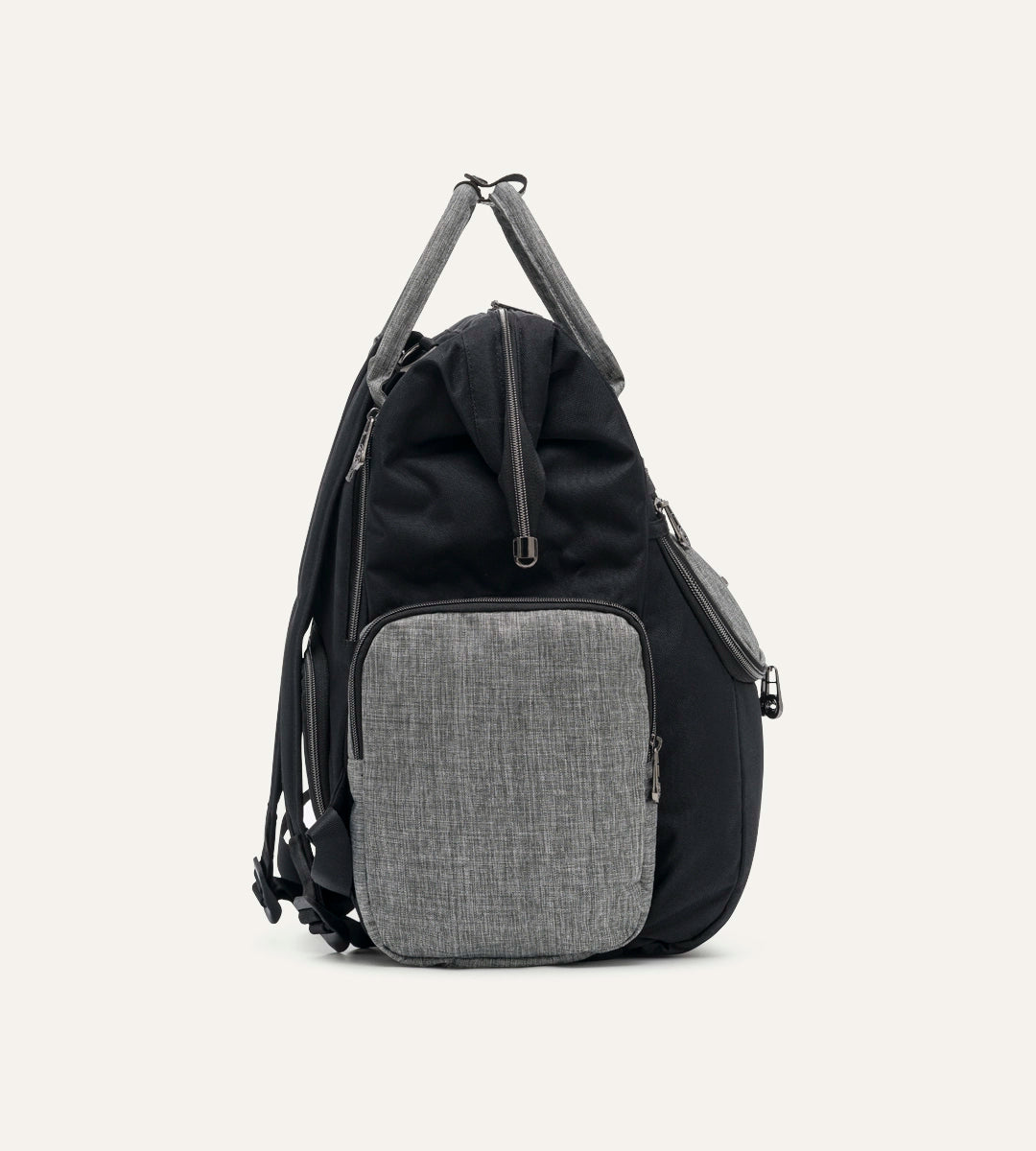 Vista Siyah - Gri Kumaş Bebek Çantası