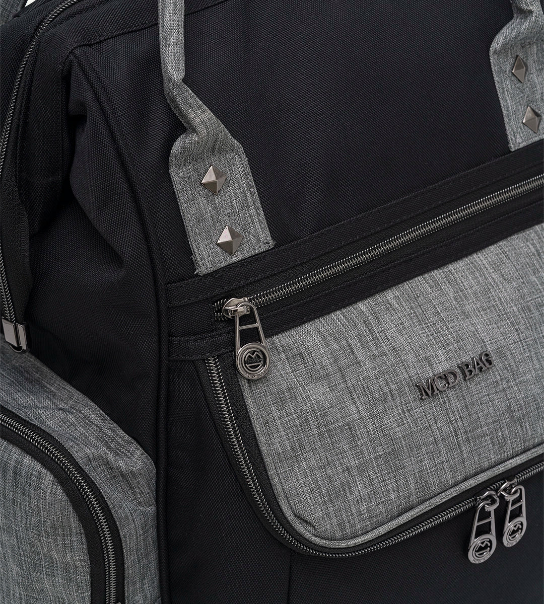 Vista Siyah - Gri Kumaş Bebek Çantası