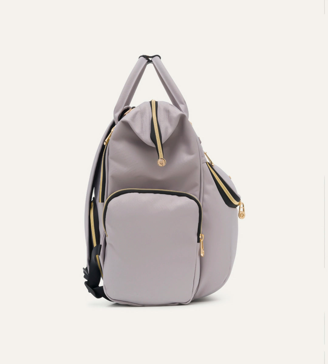 Vista Pastel Gri Gold Kumaş Bebek Çantası