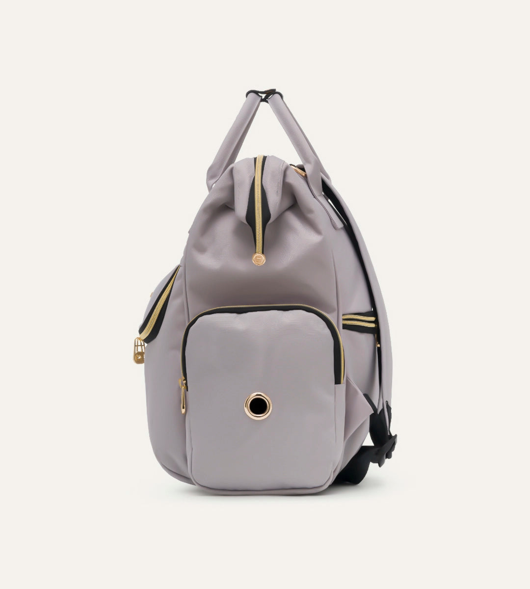 Vista Pastel Gri Gold Kumaş Bebek Çantası