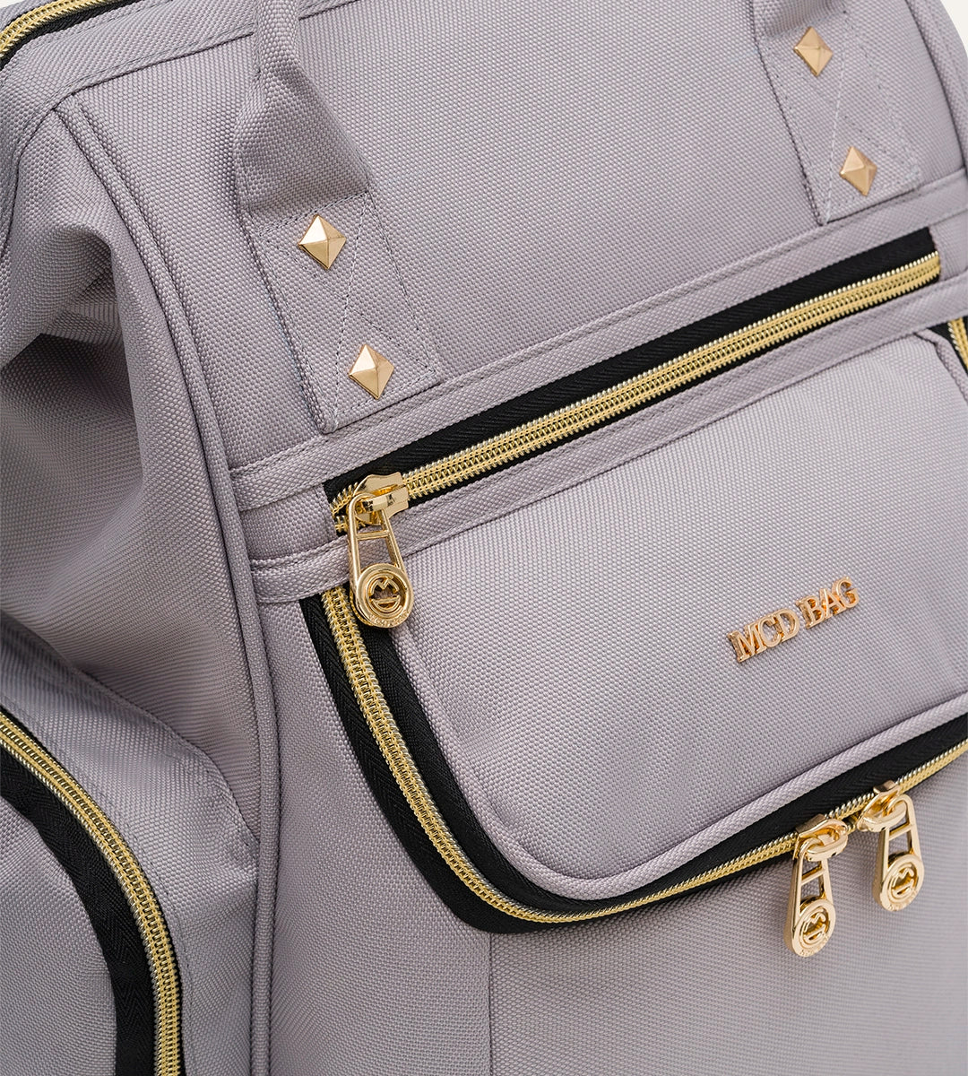 Vista Pastel Gri Gold Kumaş Bebek Çantası