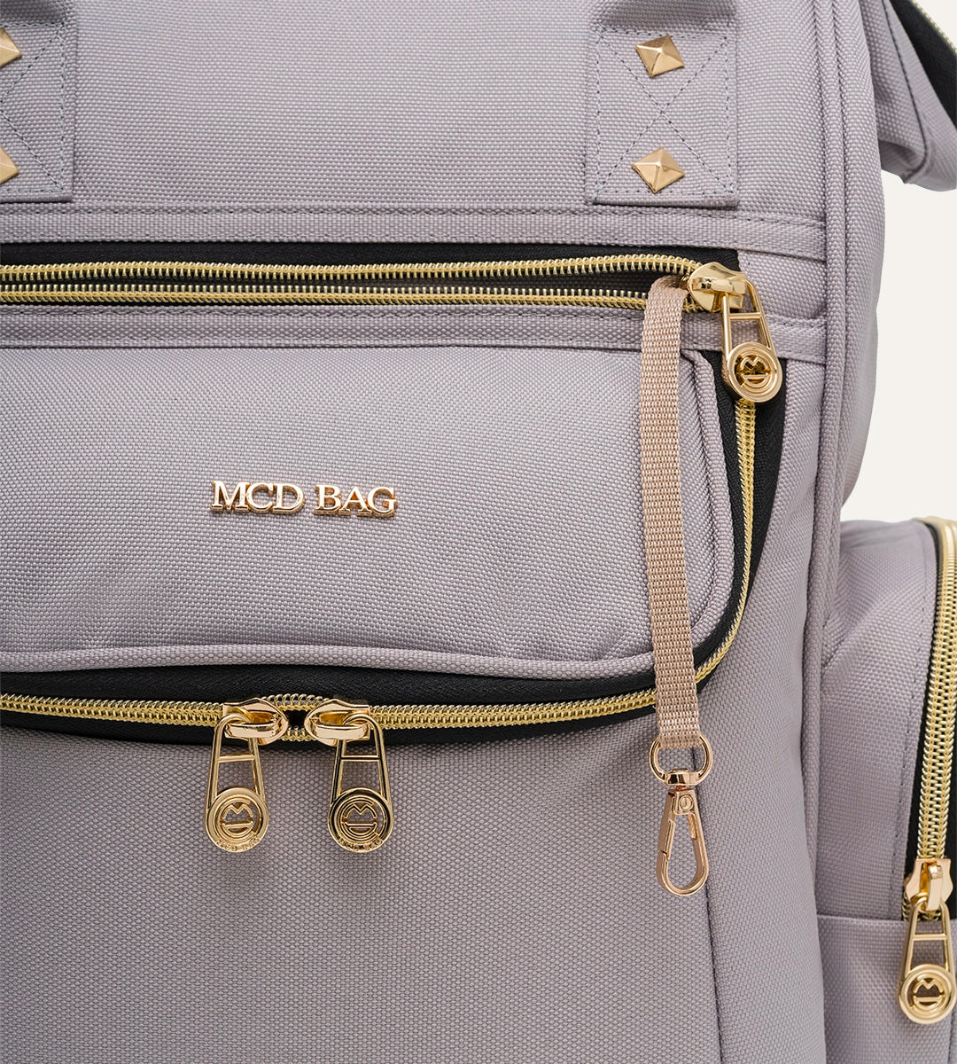 Vista Pastel Gri Gold Kumaş Bebek Çantası