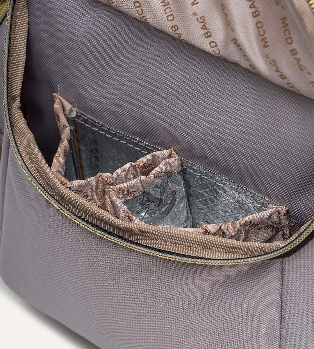 Vista Pastel Gri Gold Kumaş Bebek Çantası