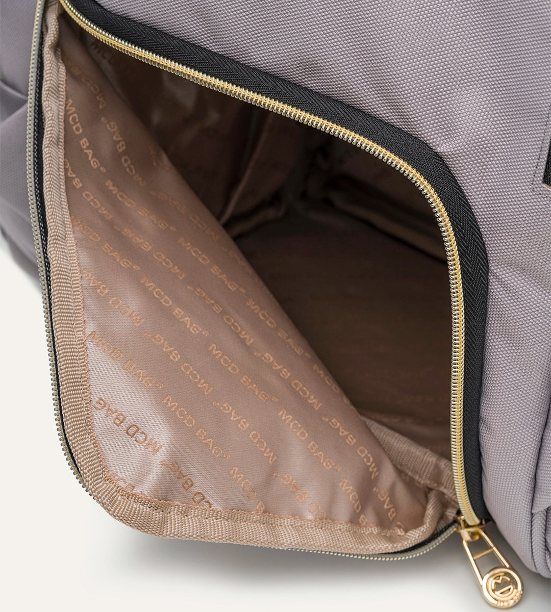 Vista Pastel Gri Gold Kumaş Bebek Çantası