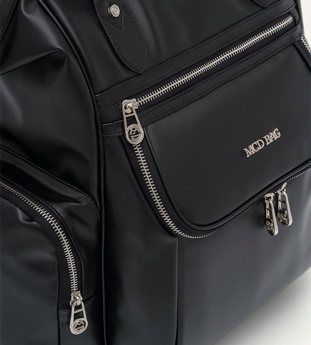 Vista Siyah Desenli Deri Nikel Bebek Bakım Çantası