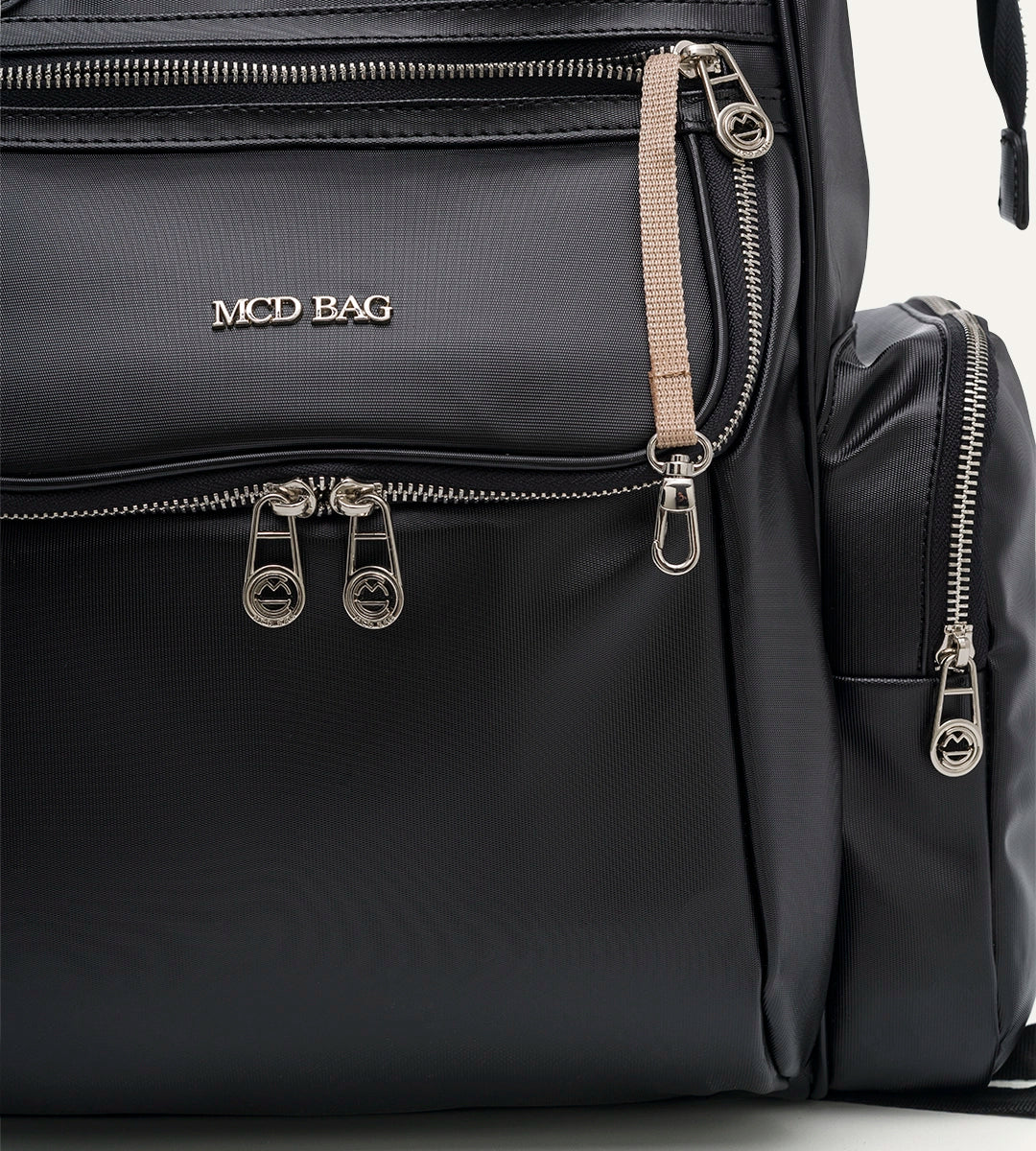 Vista Siyah Desenli Deri Nikel Bebek Bakım Çantası