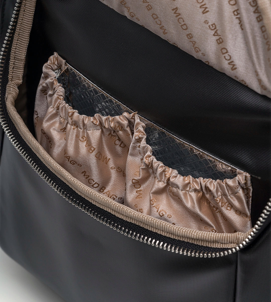 Vista Siyah Desenli Deri Nikel Bebek Bakım Çantası