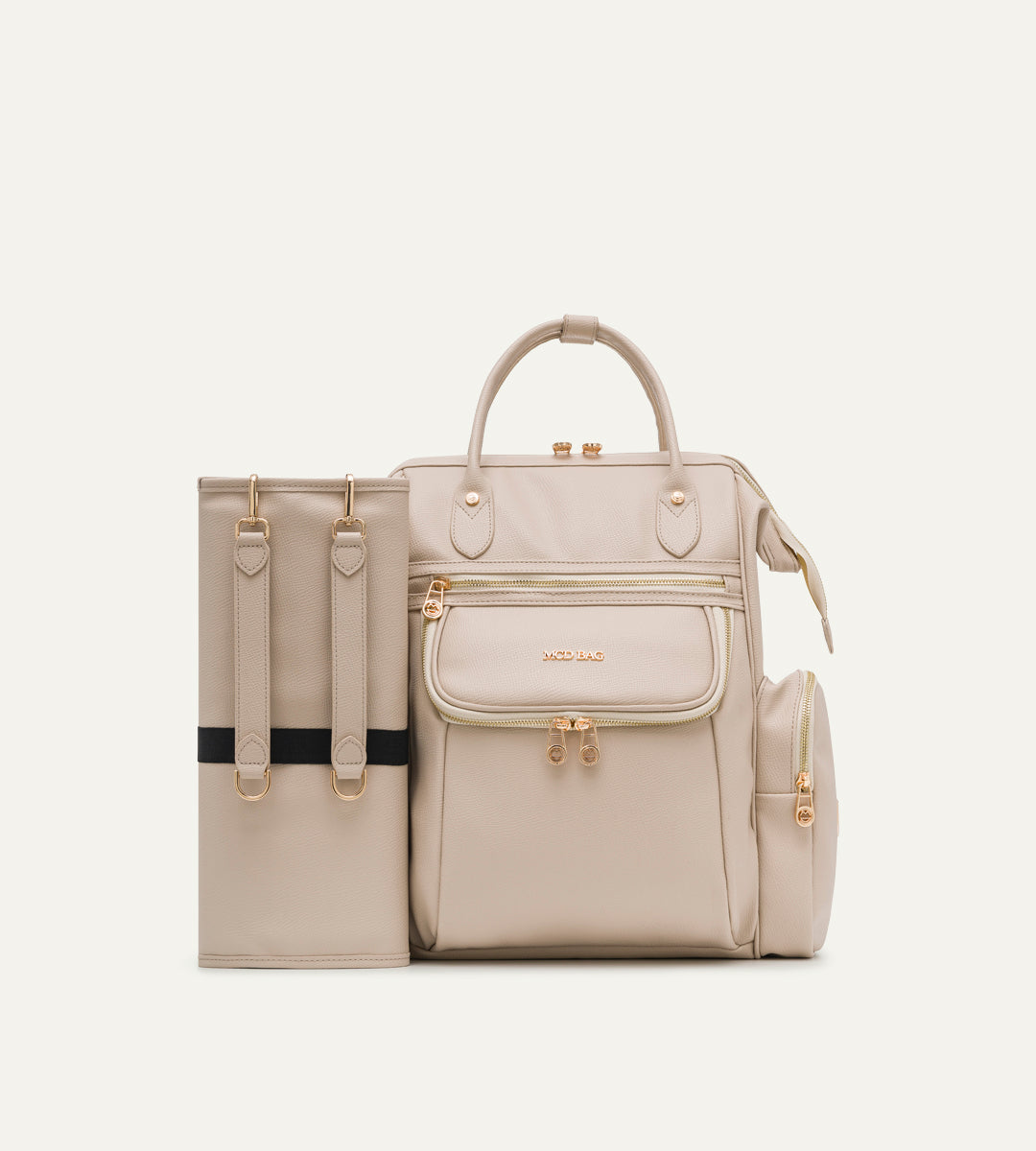 Vista Bej E. Deri Gold Bebek Bakım Çantası