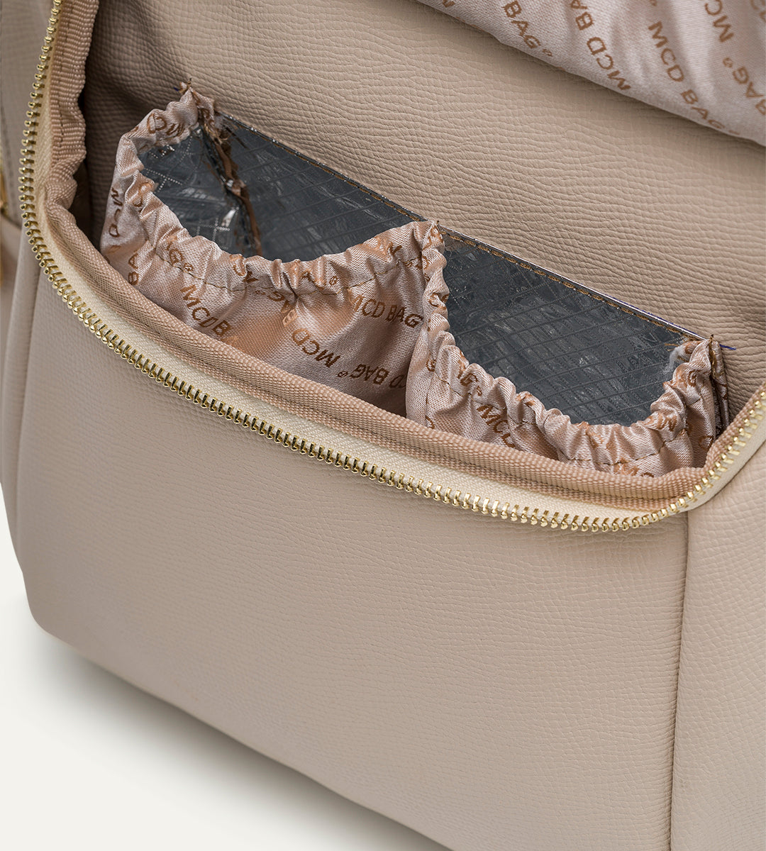 Vista Bej E. Deri Gold Bebek Bakım Çantası