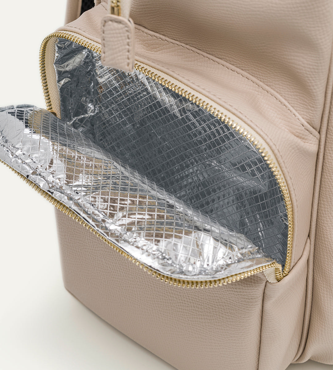 Vista Bej E. Deri Gold Bebek Bakım Çantası