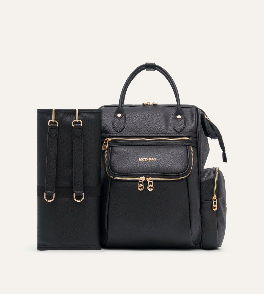 Vista Siyah E. Deri Gold Bebek Bakım Çantası