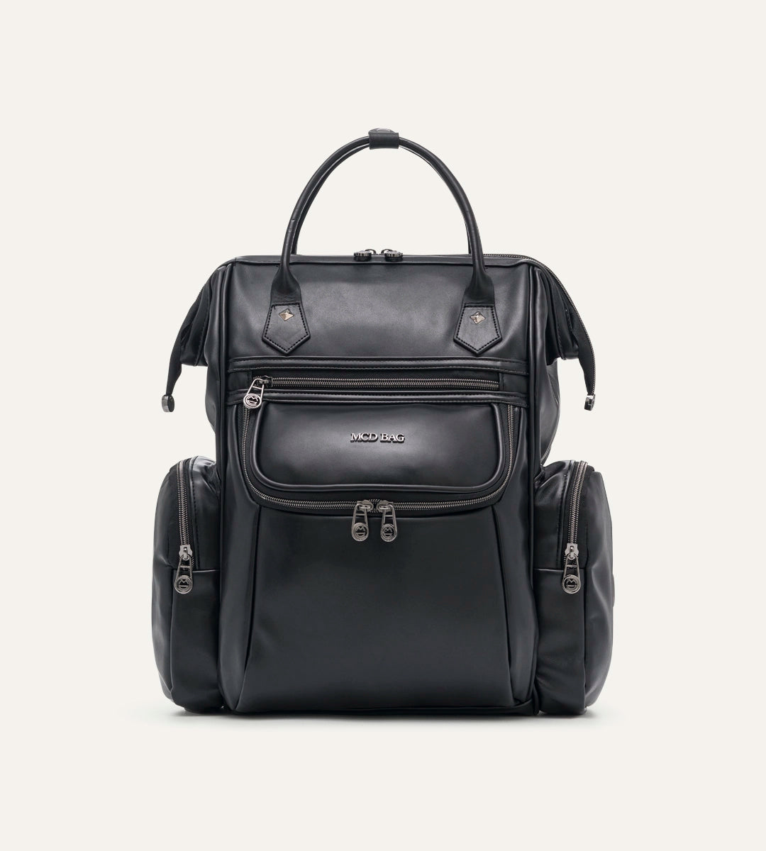 Vista Siyah Düz Deri Bebek Çantası