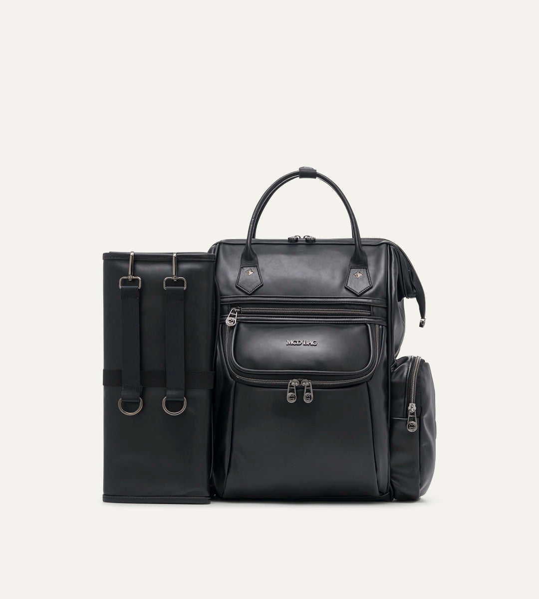 Vista Siyah Düz Deri Bebek Çantası