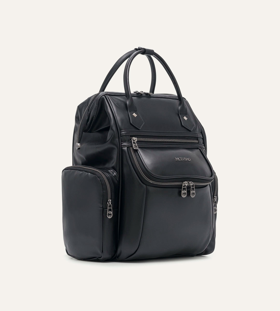 Vista Siyah Düz Deri Bebek Çantası