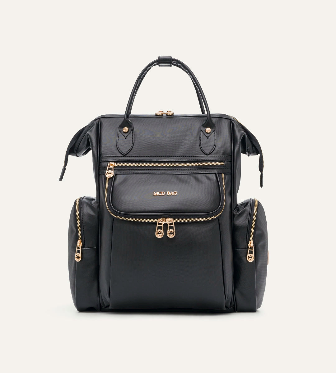 Vista Siyah Desenli Deri Gold Bebek Bakım Çantası