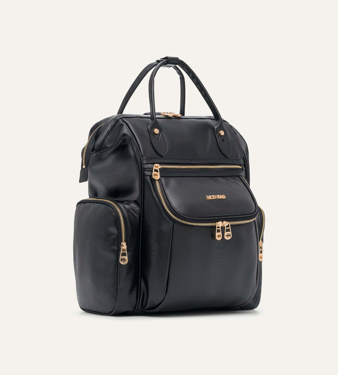 Vista Siyah Desenli Deri Gold Bebek Bakım Çantası