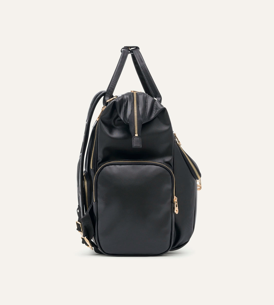 Vista Siyah Desenli Deri Gold Bebek Bakım Çantası