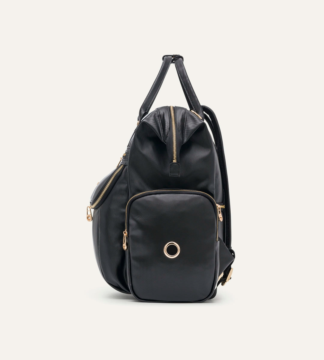 Vista Siyah Desenli Deri Gold Bebek Bakım Çantası