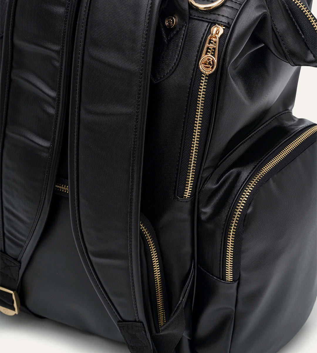 Vista Siyah Desenli Deri Gold Bebek Bakım Çantası