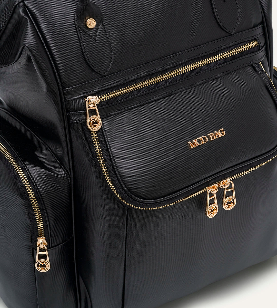 Vista Siyah Desenli Deri Gold Bebek Bakım Çantası