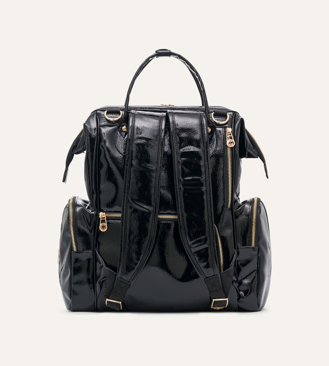 Vista Kırışık Siyah Deri Gold Bebek Bakım Çantası