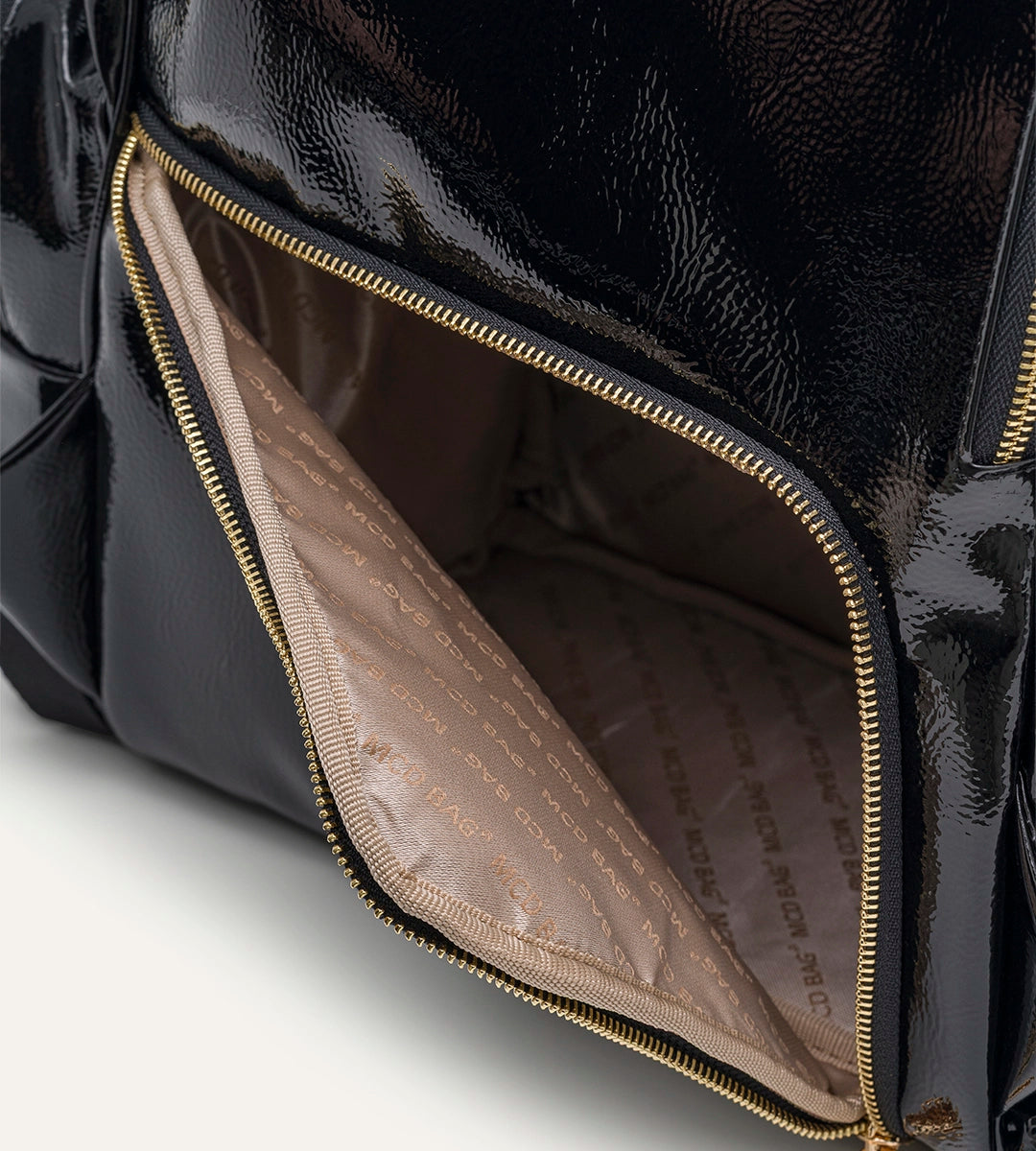 Vista Kırışık Siyah Deri Gold Bebek Bakım Çantası