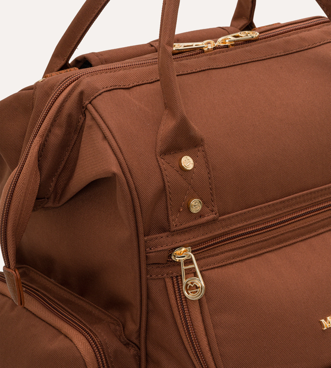 Vista Kahverengi Gold Kumaş Bebek Çantası