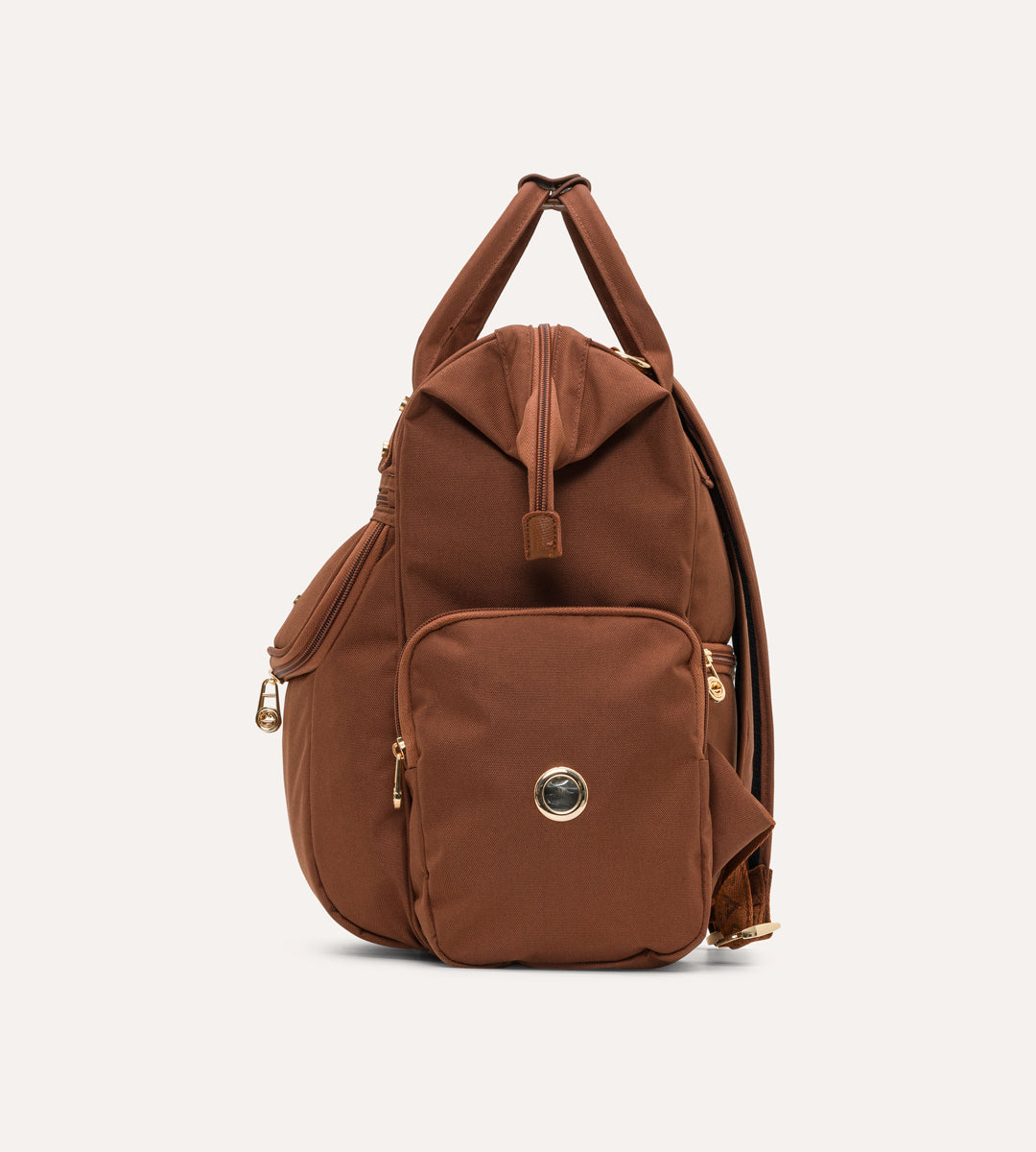 Vista Kahverengi Gold Kumaş Bebek Çantası