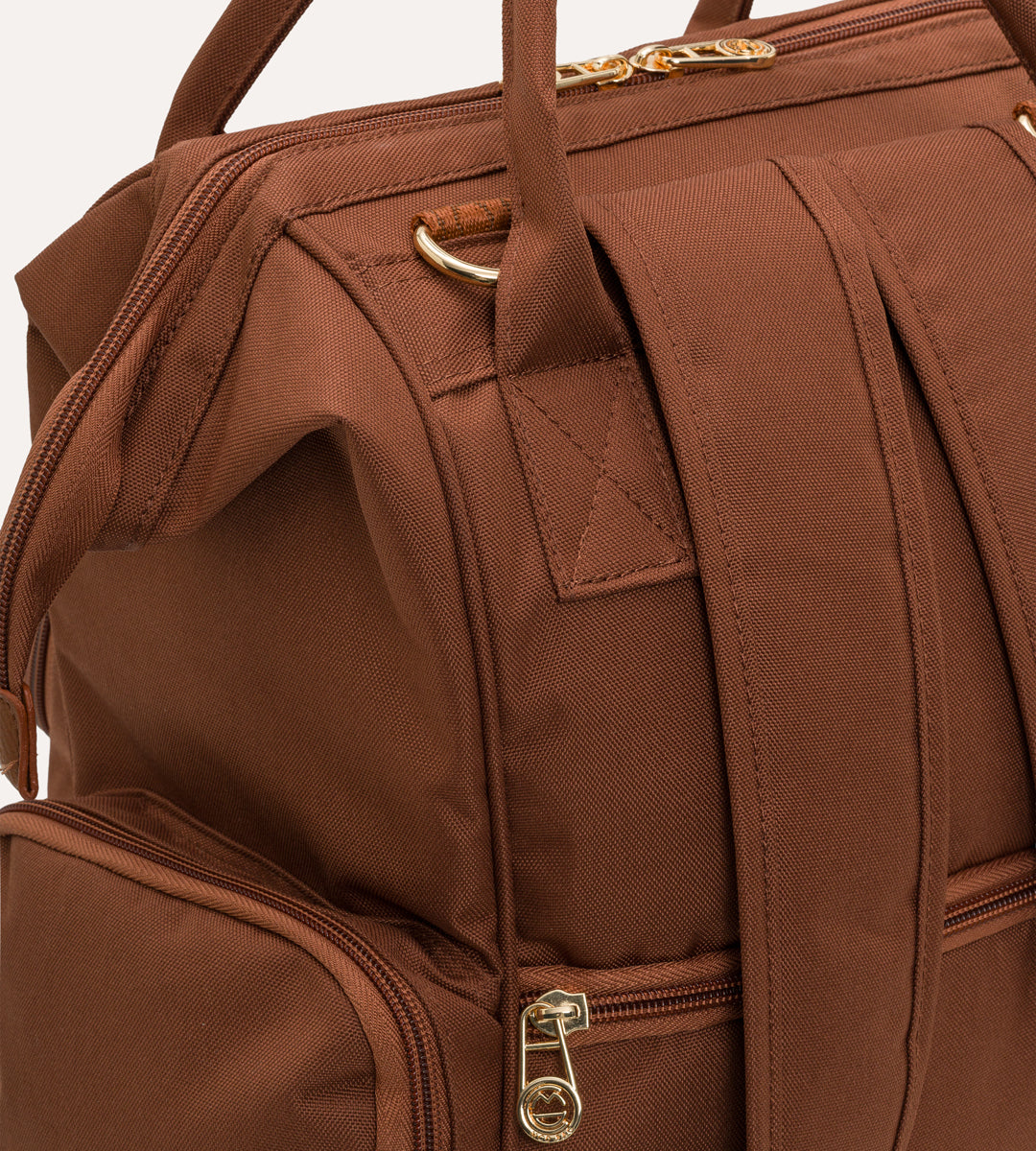 Vista Kahverengi Gold Kumaş Bebek Çantası