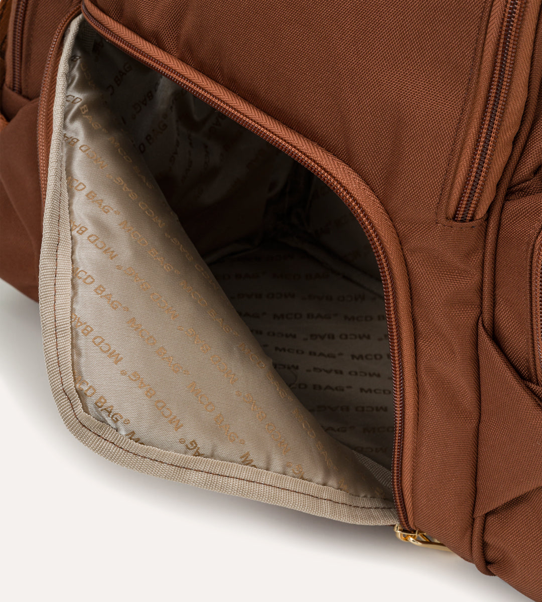 Vista Kahverengi Gold Kumaş Bebek Çantası