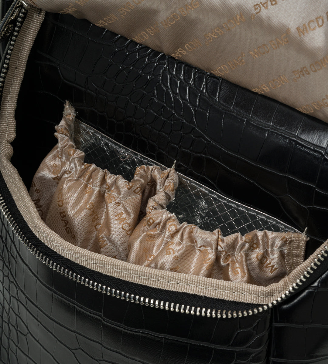 Vista Siyah K. Deri Nikel Bebek Bakım Çantası