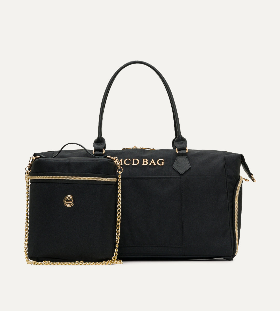 Lenna Siyah Gold Kumaş Valiz