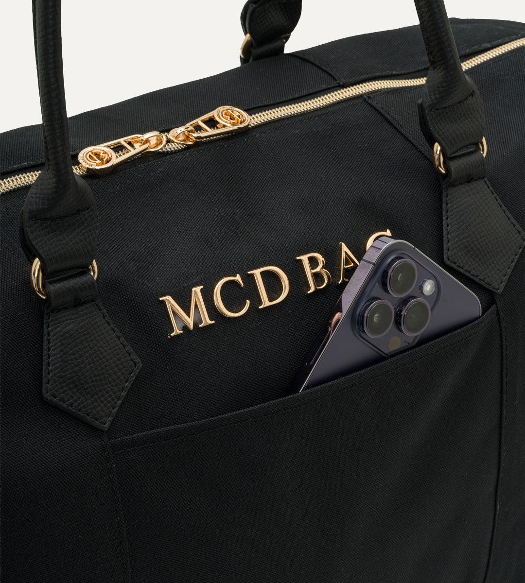 Lenna Siyah Gold Kumaş Valiz