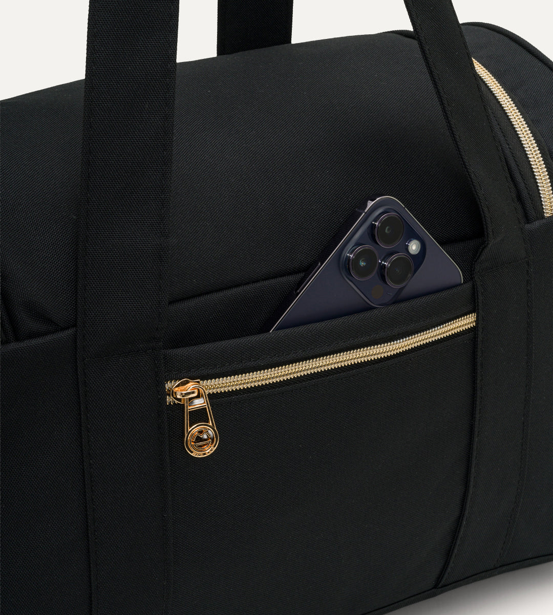 Serena Siyah Gold Kumaş Bebek Çantası