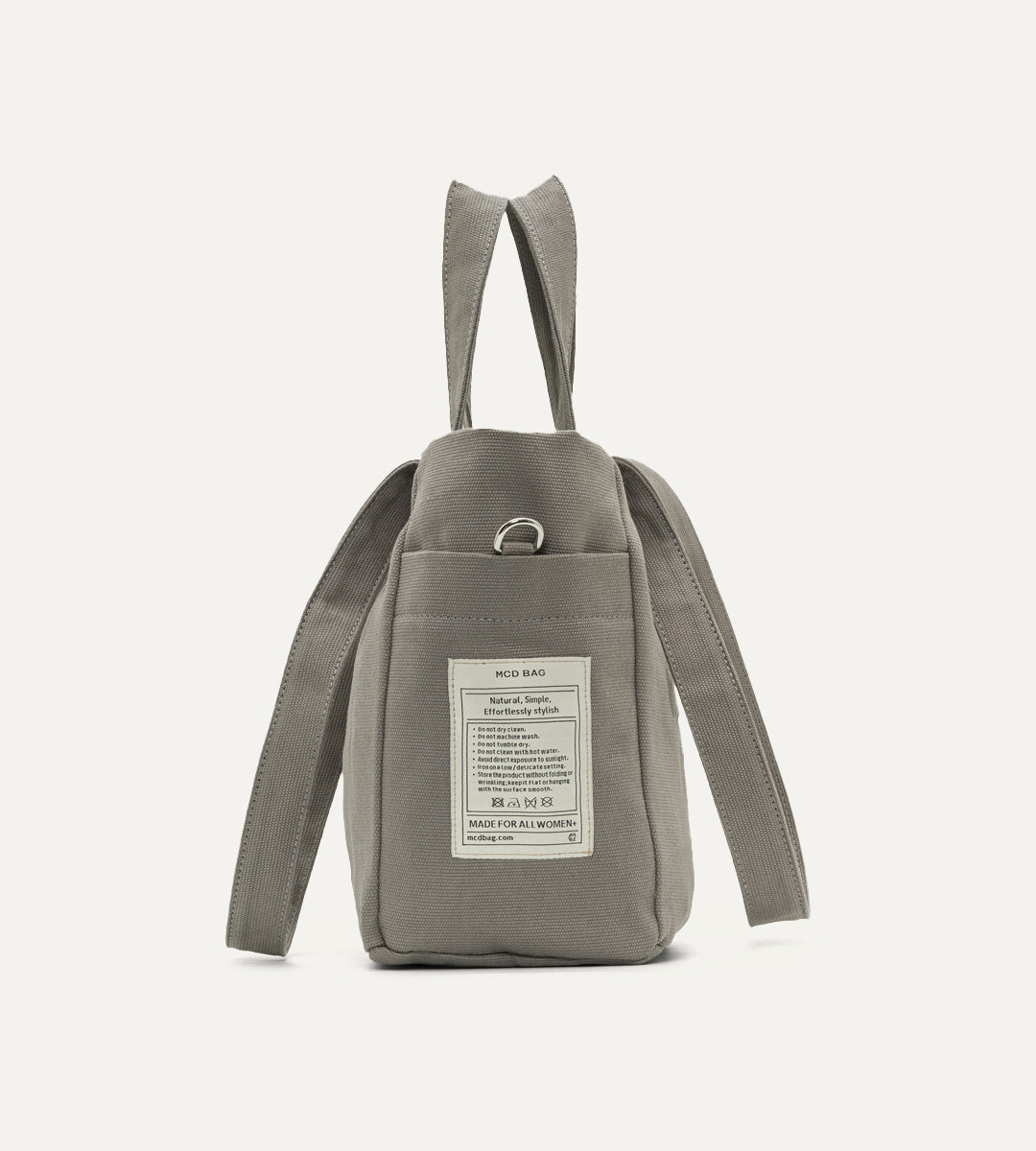 Vina Gri Kanvas Çanta Küçük