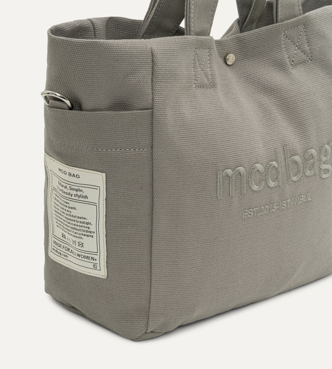 Vina Gri Kanvas Çanta Küçük