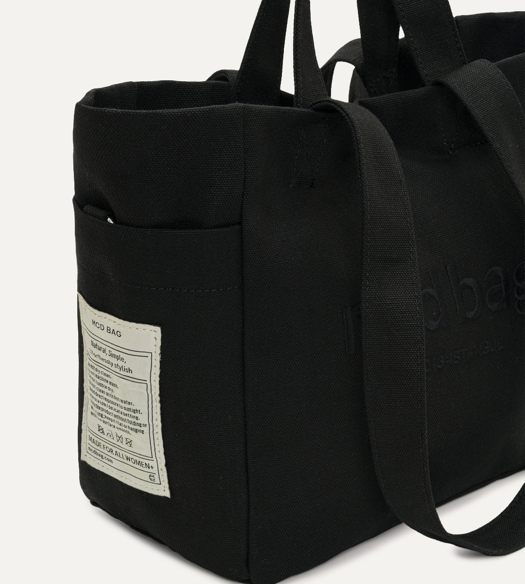 Vina Siyah Kanvas Çanta Küçük