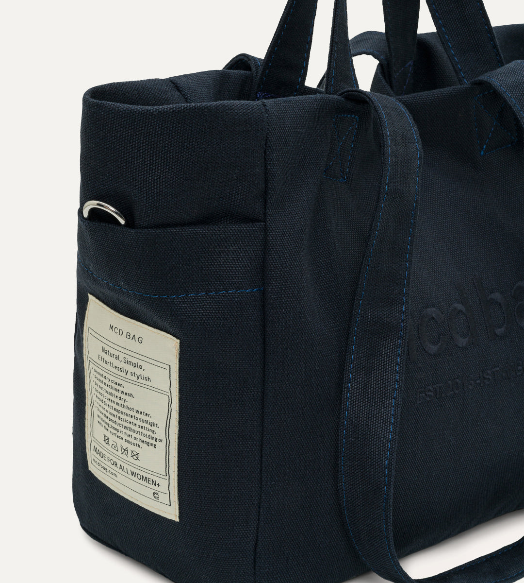 Vina Lacivert Kanvas Çanta Küçük