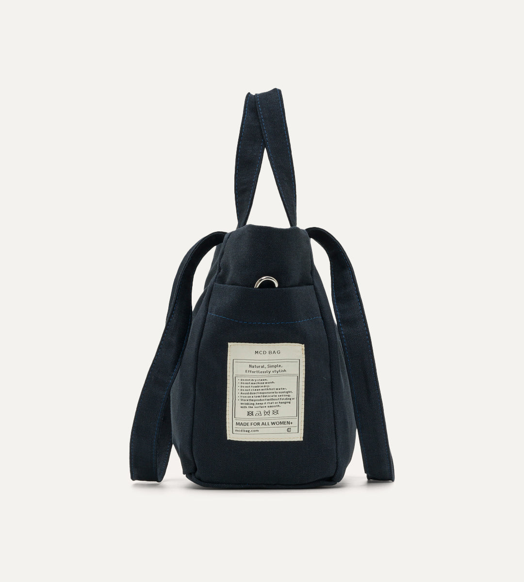 Vina Lacivert Kanvas Çanta Küçük