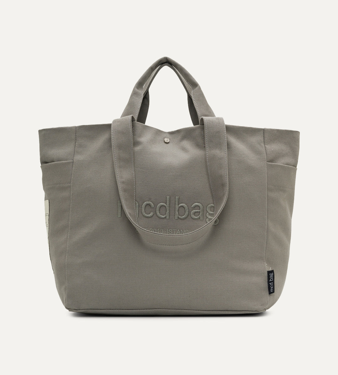 Vina Gri Kanvas Çanta Büyük