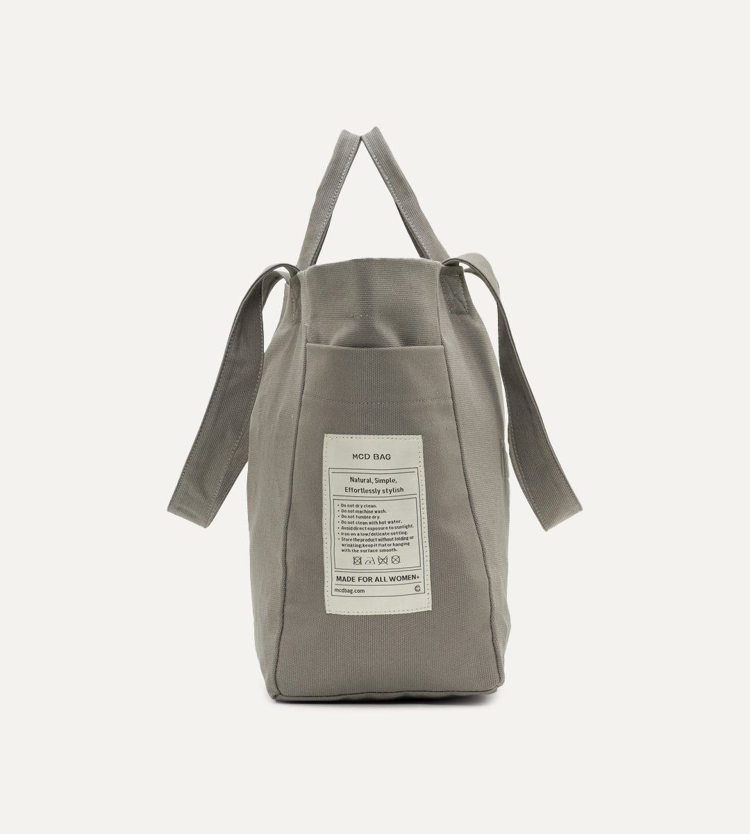 Vina Gri Kanvas Çanta Büyük