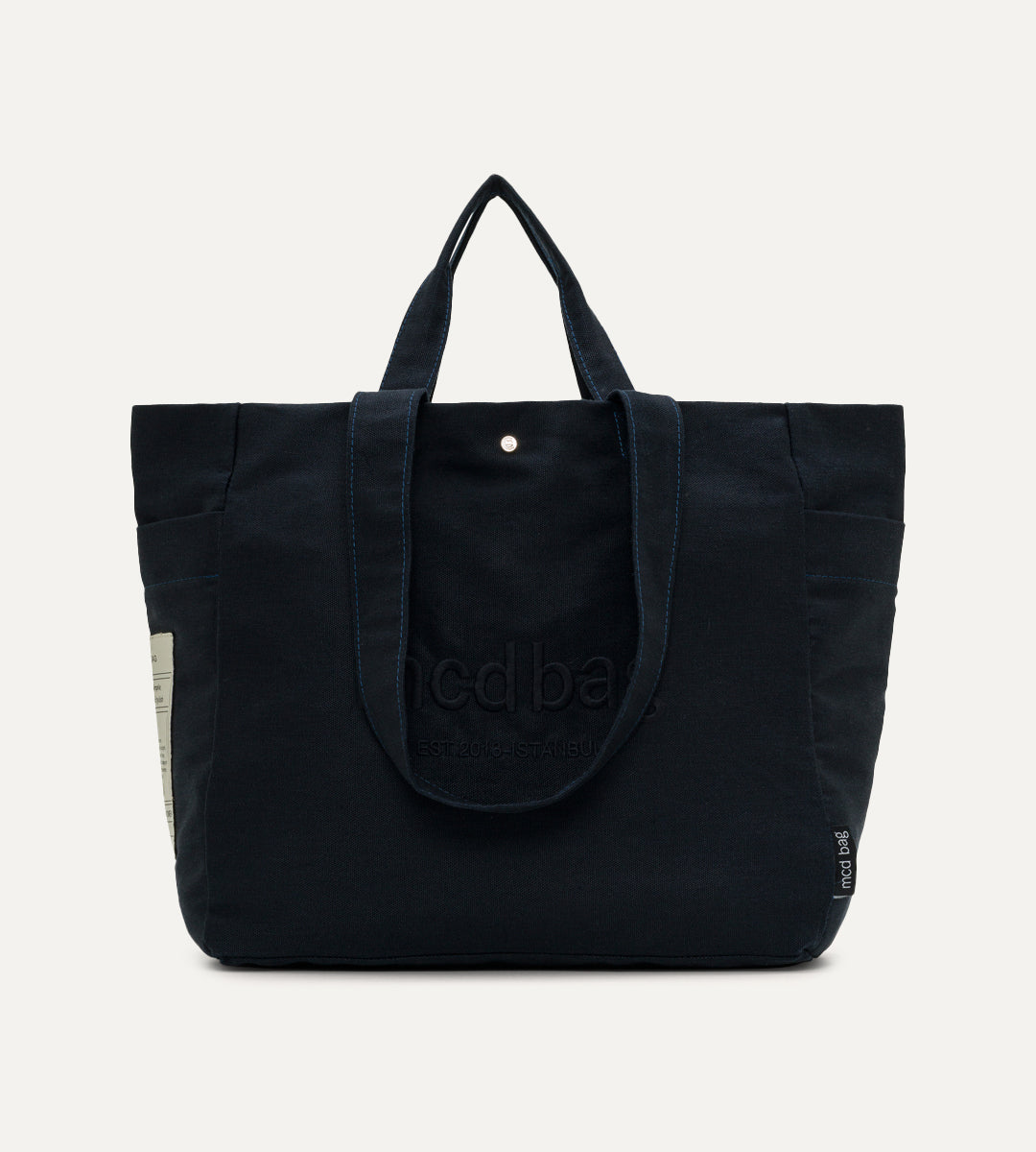 Vina Lacivert Kanvas Çanta Büyük